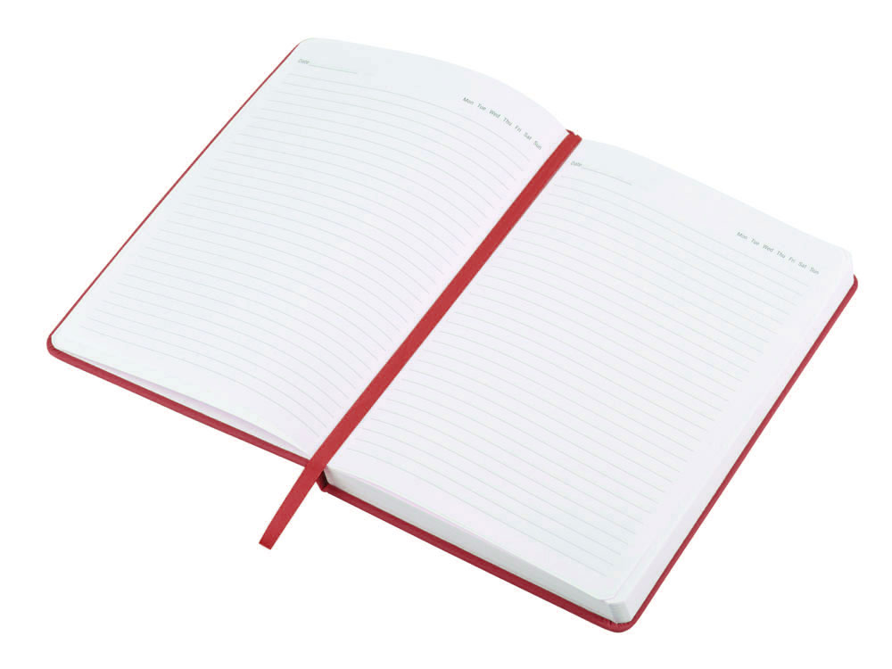 Бизнес-блокнот C2 софт-тач, твердая обложка, 128 листов, красный-3