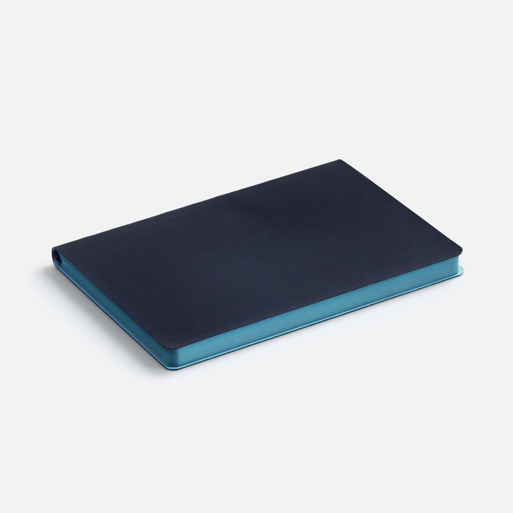 Ежедневник Doppio, недатированный, синий с голубым-1