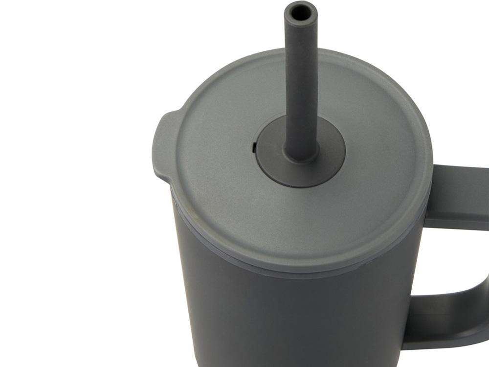 Brady термостакан с силиконовой трубочкой, 900 мл, сертифицированный согласно RCS- Серый-3