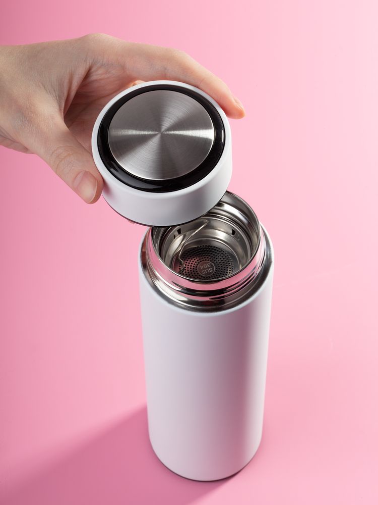 Термос с ситечком Percola, белый-5