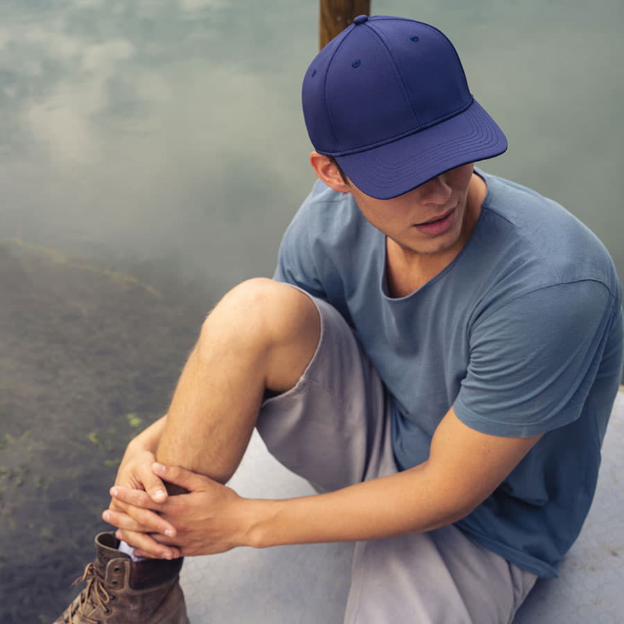 Бейсболка SKYE, 6 клиньев, застежка липучка, синий-5