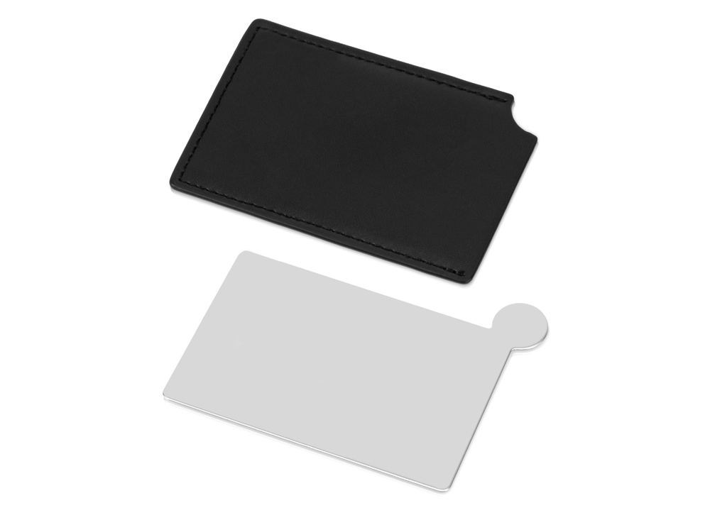 Зеркало в чехле Style, серебристый/черный-2