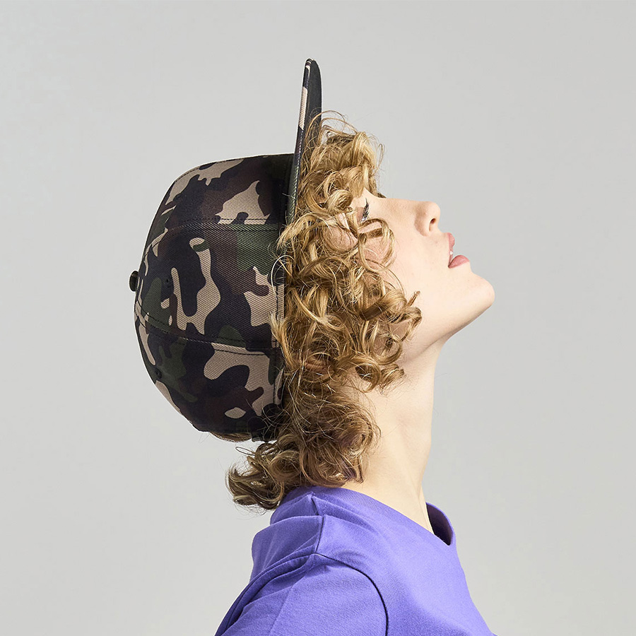 Бейсболка SNAP BACK-S, 6 клиньев, пластиковая застежка, черный, серый-4