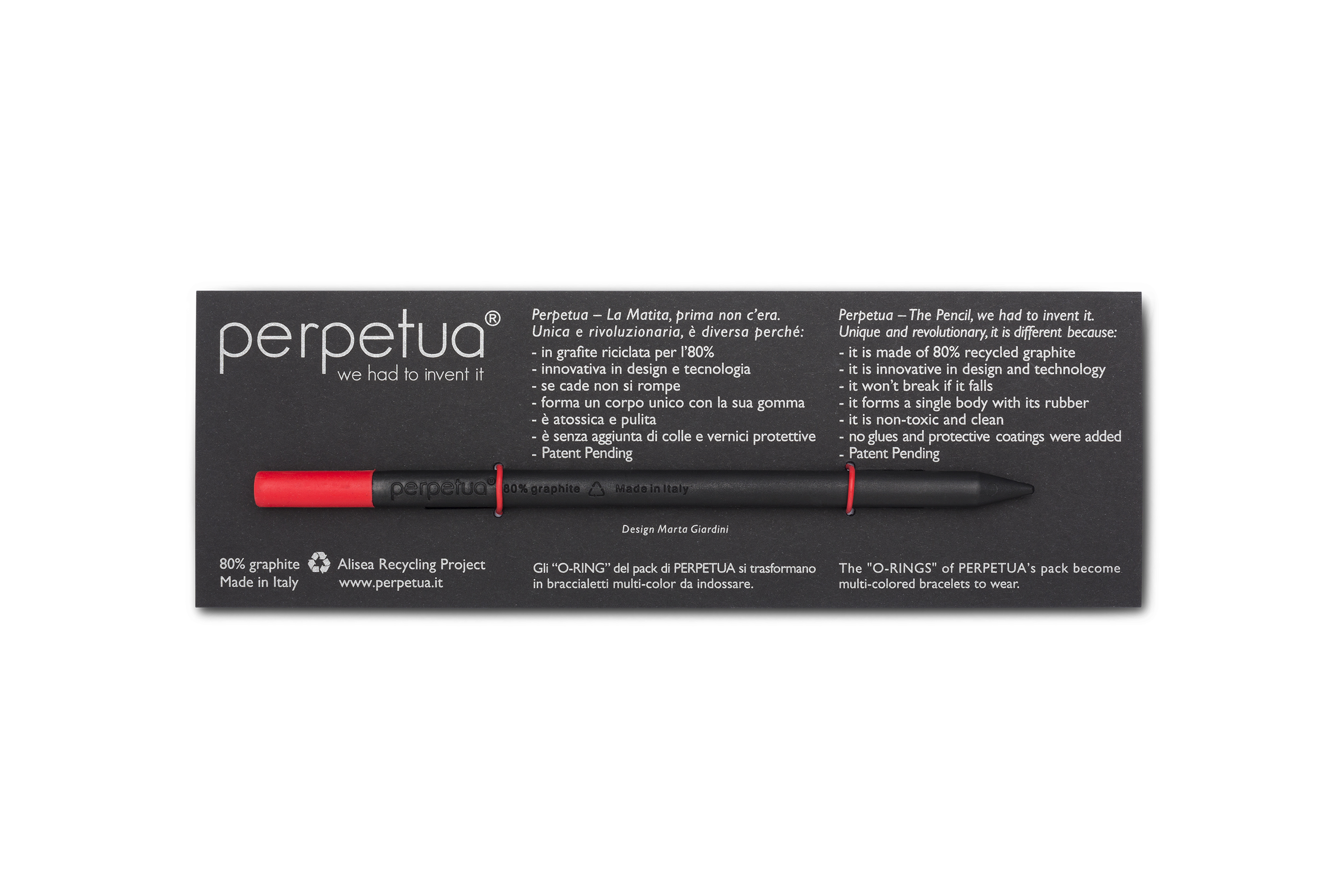 Карандаш графитовый Perpetua с красным ластиком-0