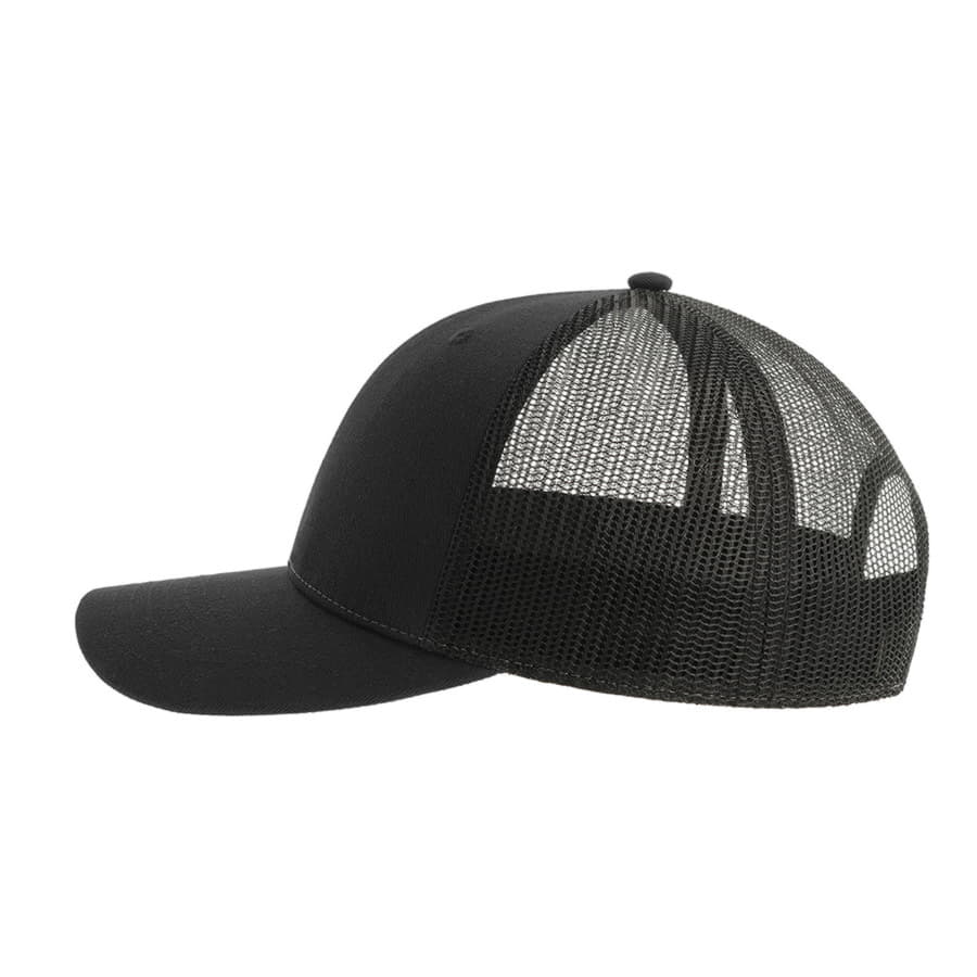 Бейсболка BRYCE, 6 клиньев, пластиковая застежка, переработанный полиэстер, черный-2