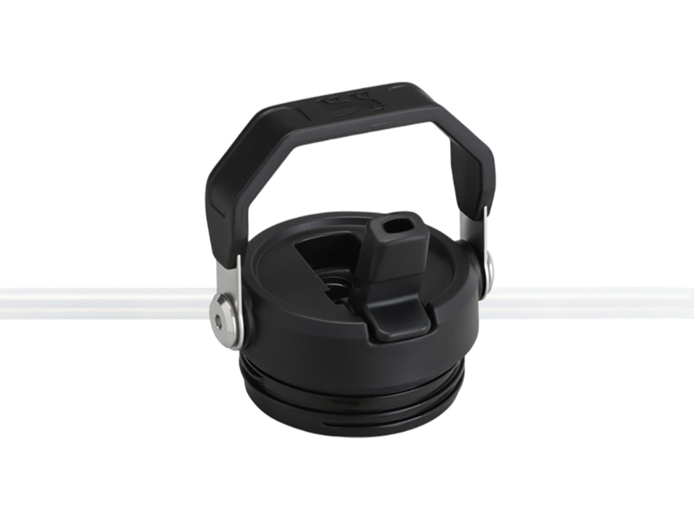 Бутылка для воды объемом 700 мл с откидной трубочкой Stanley IceFlow™ 2.0 - сплошной черный-2