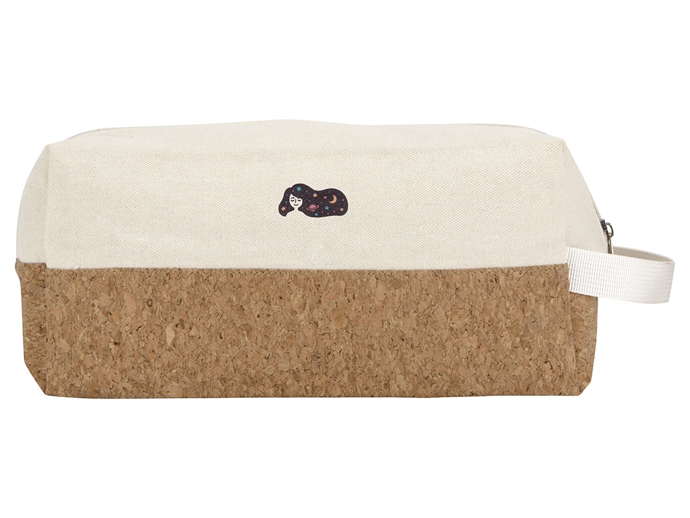 Несессер Corky хлопковый с пробковой вставкой, натуральный-7