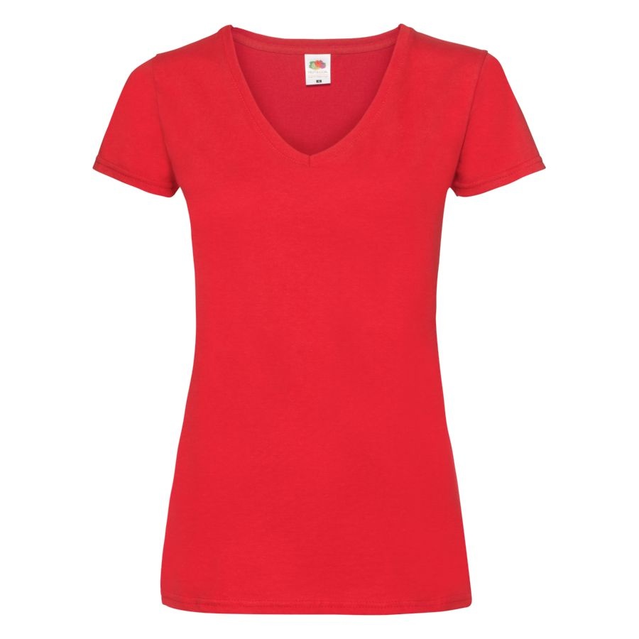 Футболка женская LADY FIT V-NECK T 210, красный-0