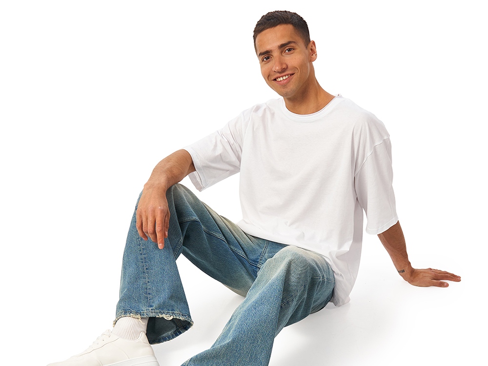 Футболка оверсайз Liyon унисекс, белый-3