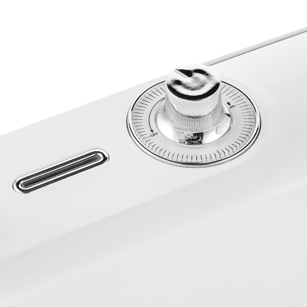 Лампа с колонкой и беспроводной зарядкой Flashback, белая-6