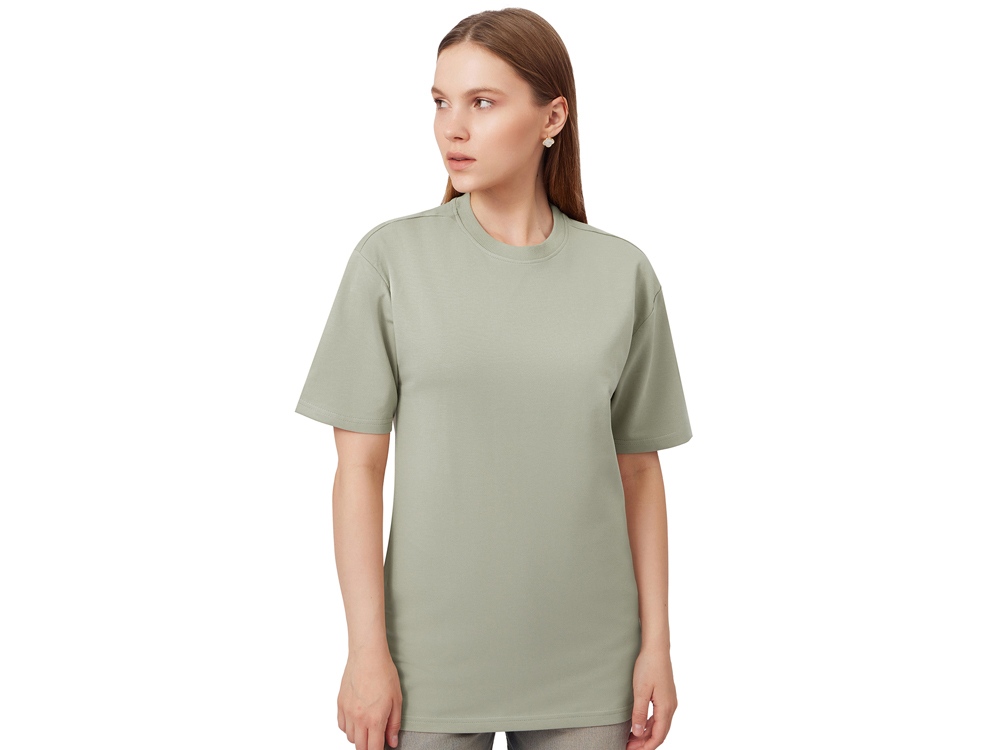 Футболка из френч терри Warsaw унисекс 220гр, оливковый-2