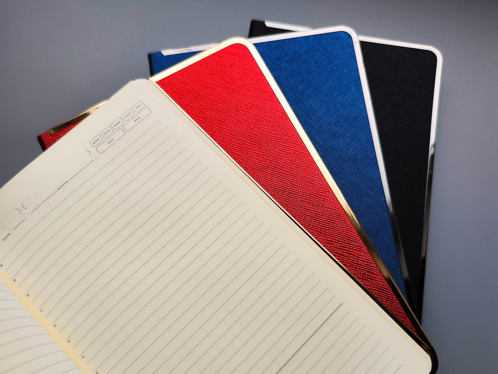 Ежедневник А5 недатированный Bridge, черный/серебристый-11