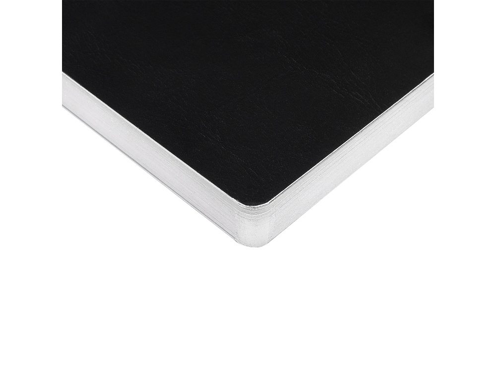 Ежедневник недатированный А5 Megapolis Nebraska Flex, черный с серебристым обрезом-3