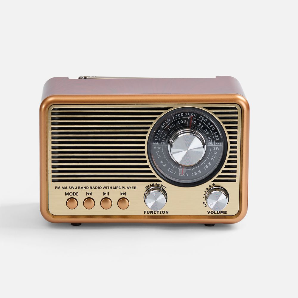 Bluetooth-колонка с радио Listenberg, коричневая-4