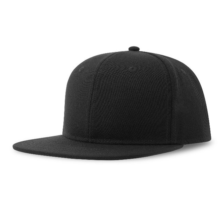 Бейсболка SNAP BACK-S, 6 клиньев, пластиковая застежка, черный-0