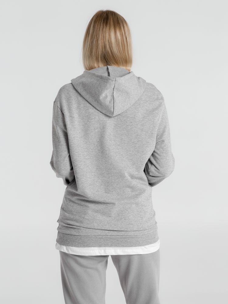 Толстовка с капюшоном унисекс Hoodie, серый меланж-8