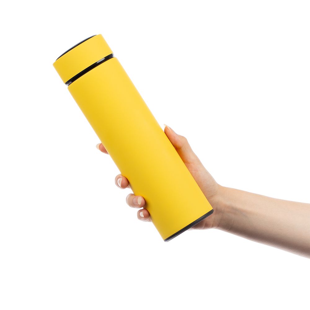 Термос с ситечком Percola, желтый-3