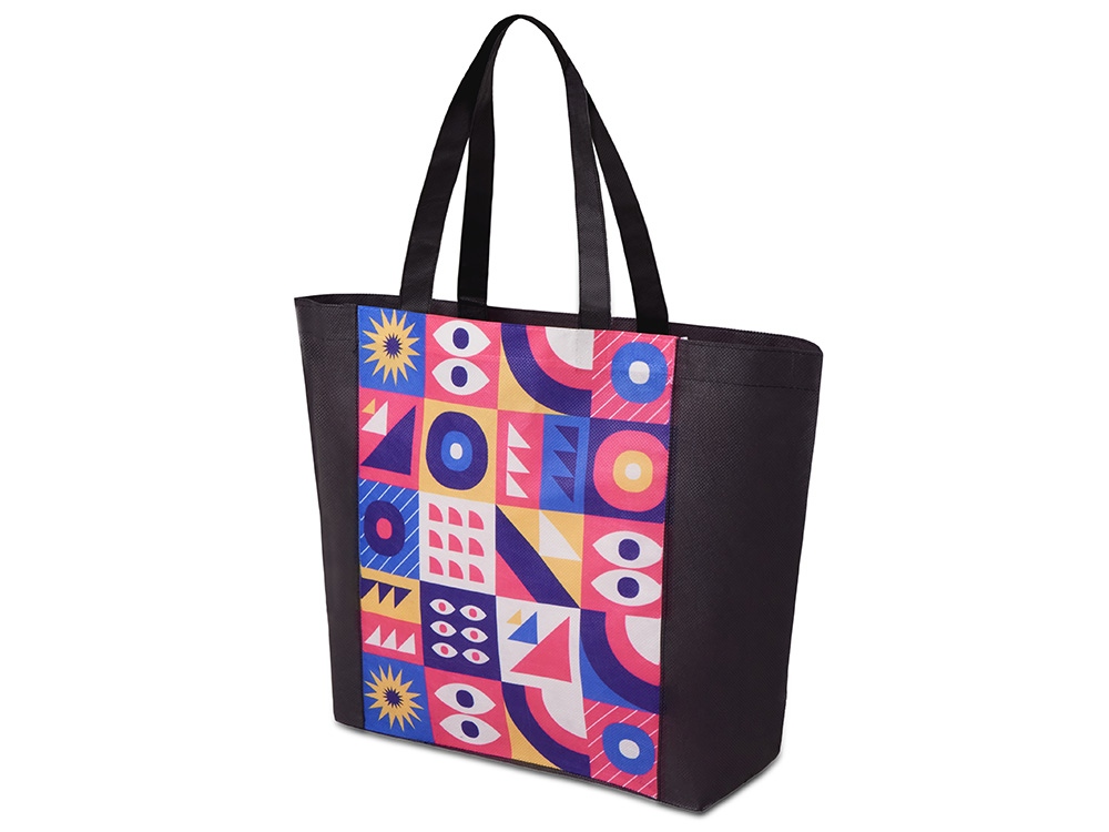 Сумка для шопинга с донной складкой и ручкой из нетканого PET материала-2