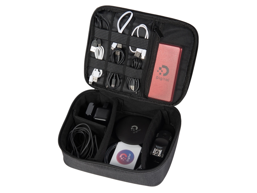 Органайзер для крупной электроники District, темно-серый-1