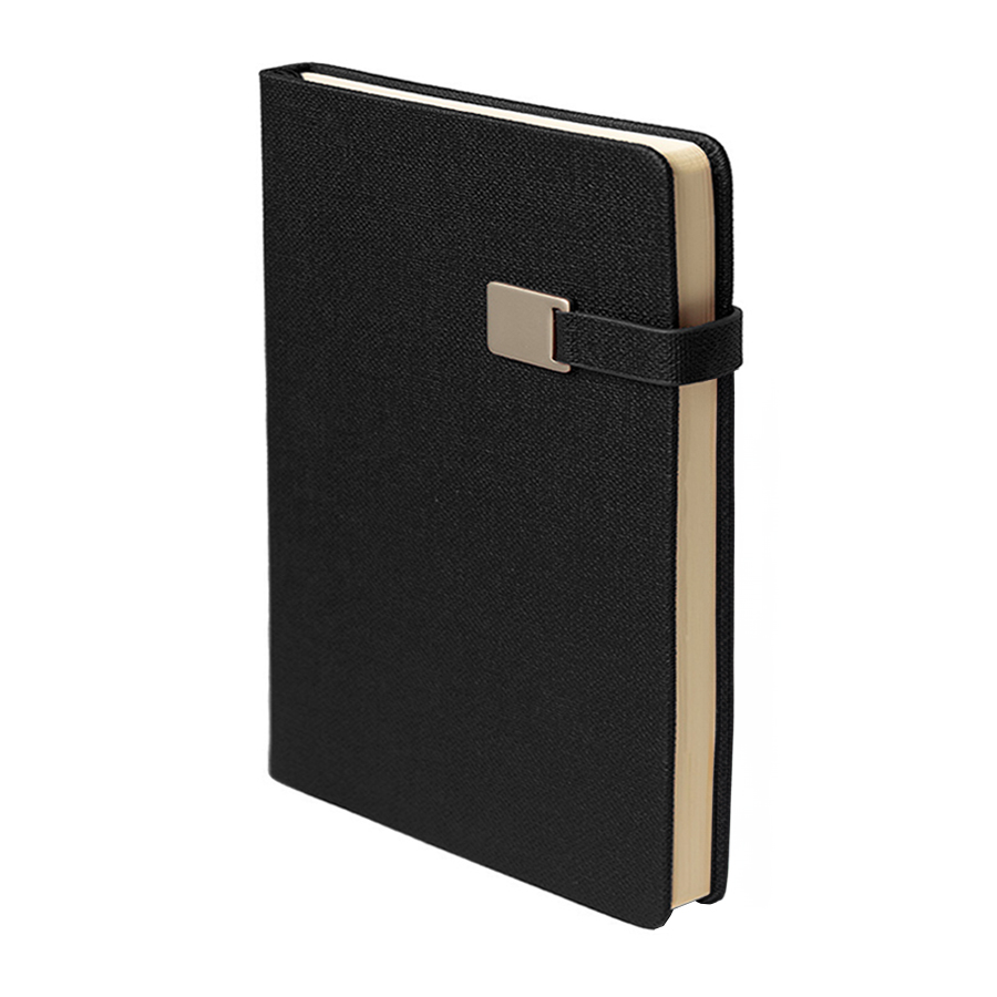 Ежедневник недатированный Linnie, формат А5,в линейку, черный-0