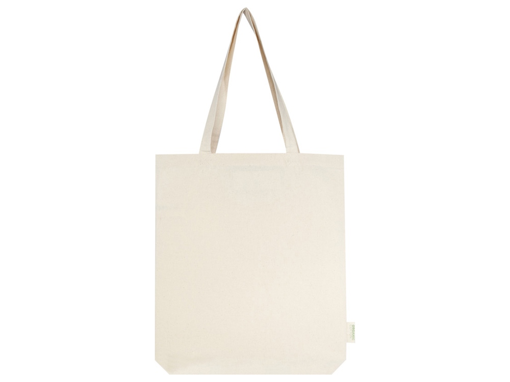 Orissa эко-сумка из органического материала GOTS с широким дном, 180 г/м², 11 л - Натуральный-1