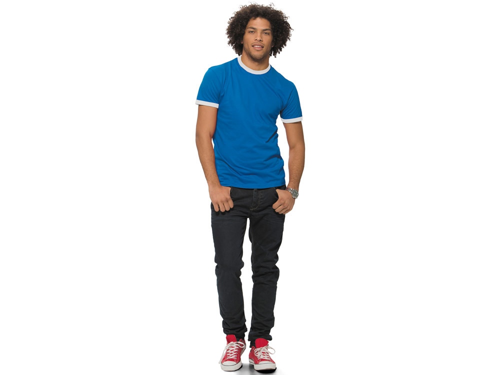 Футболка Adelaide мужская, небесно-синий/белый-5