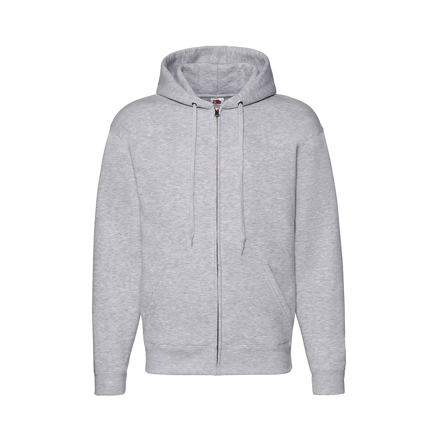 Толстовка с начесом PREMIUM HOODED SWEAT JACKET 280, серый меланж-0