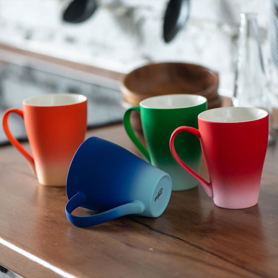 Кружка GRADE с прорезиненным покрытием, оранжевый-12