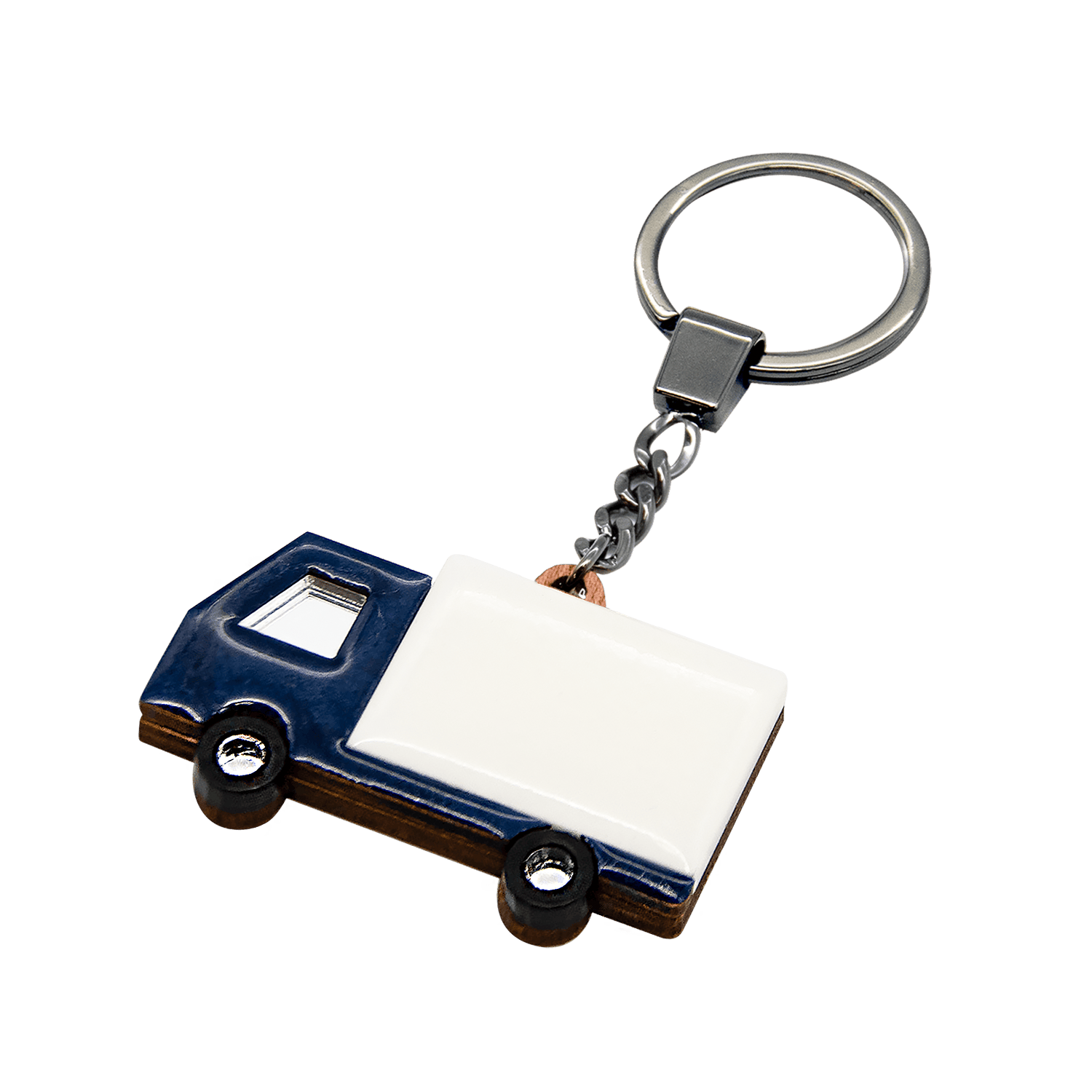 Брелок-обвес Грузовик (белый с синим)-2