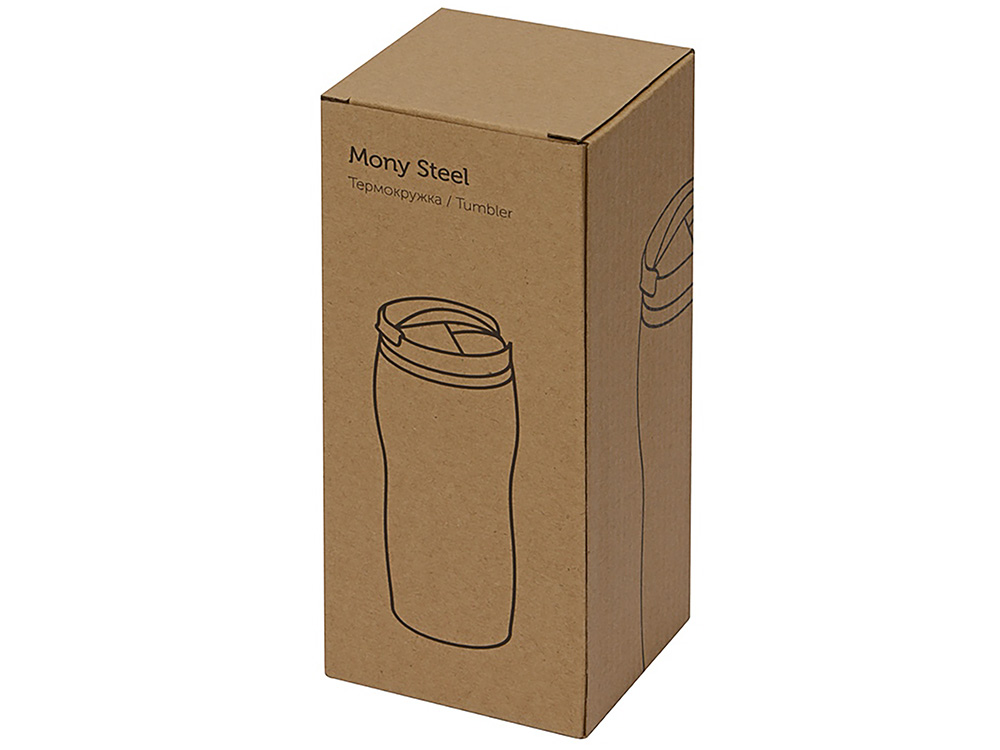 Термокружка Mony Steel 350 мл, soft touch, оливковый-3