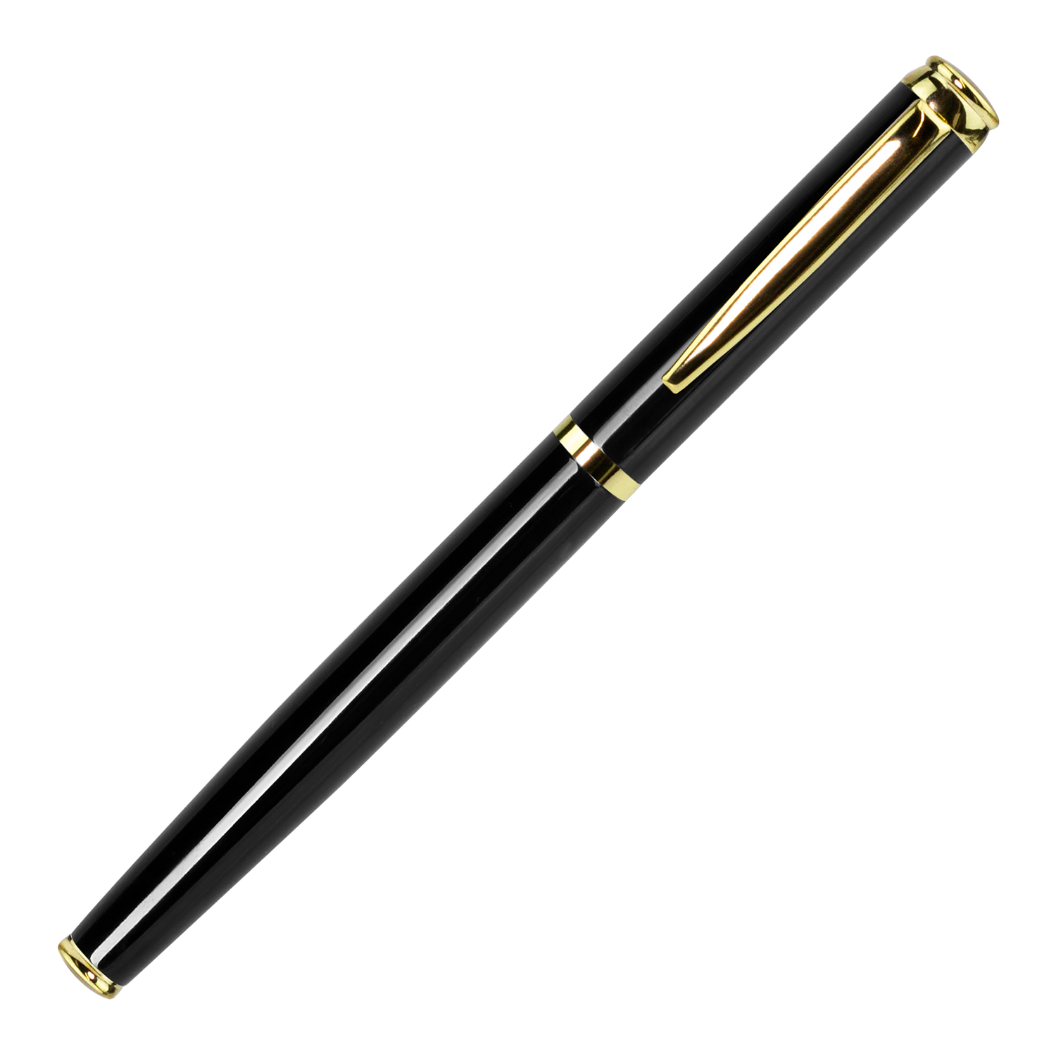 Ручка-роллер Соната (Sonata), черная/позолота-0