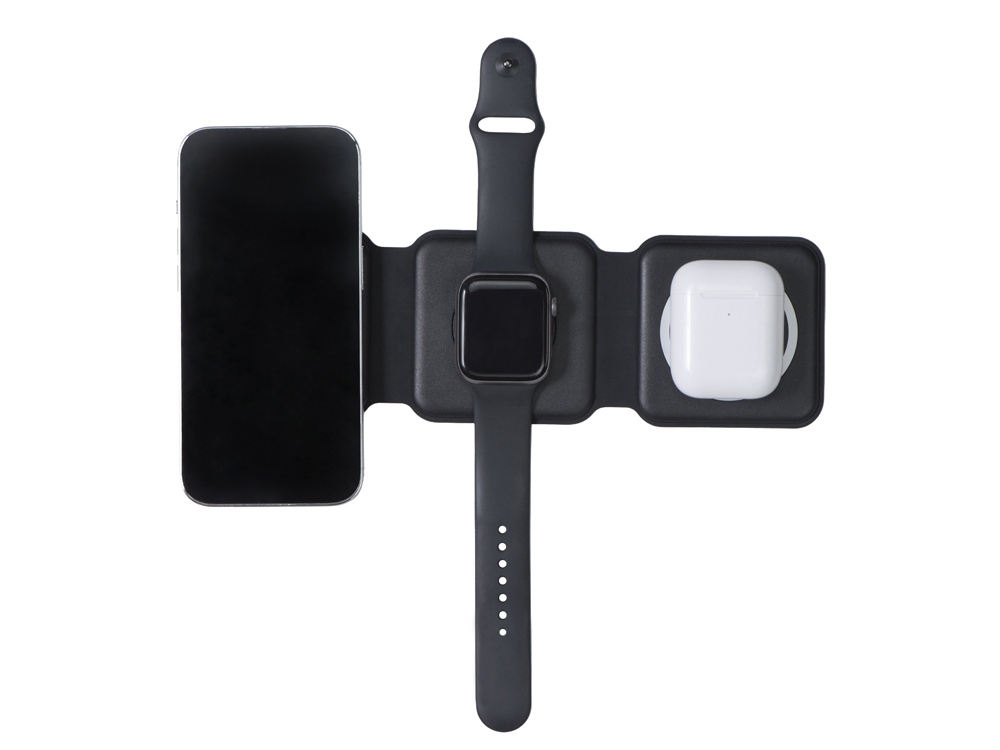 Беспроводное зарядное устройство 3-в-1 Road, 15 Вт, черный-9