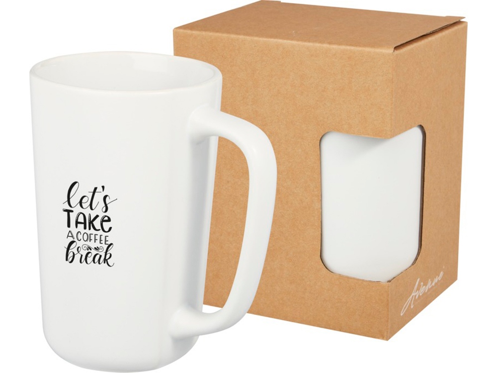 Керамическая кружка Perk объемом 480 мл, белый-5