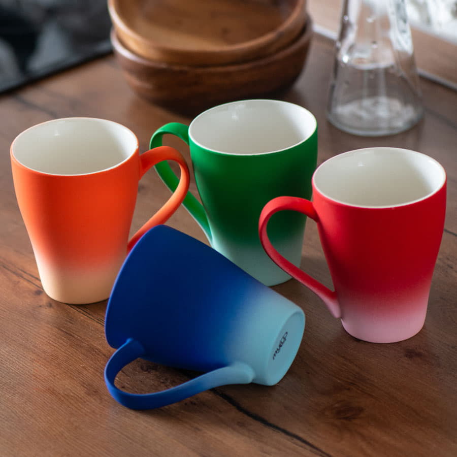 Кружка GRADE с прорезиненным покрытием, синий-4