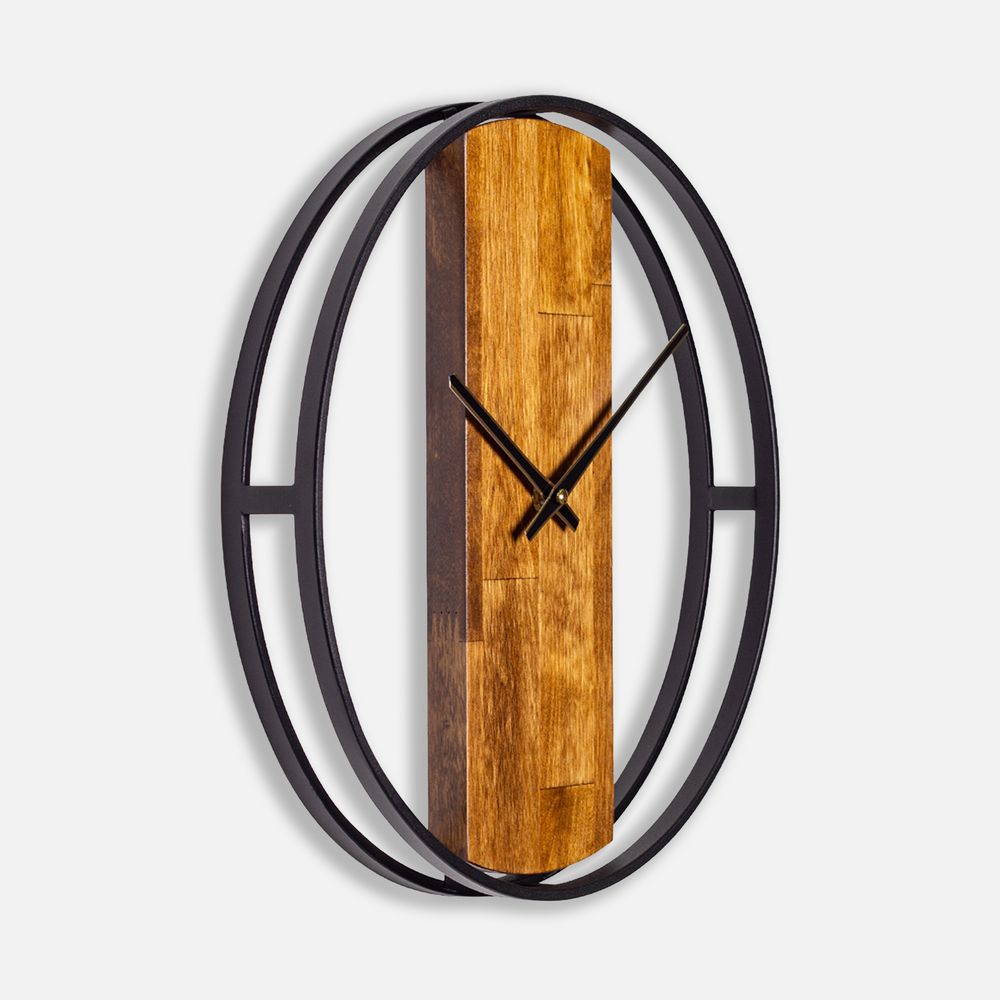 Часы Woodix, черные с коричневым-1