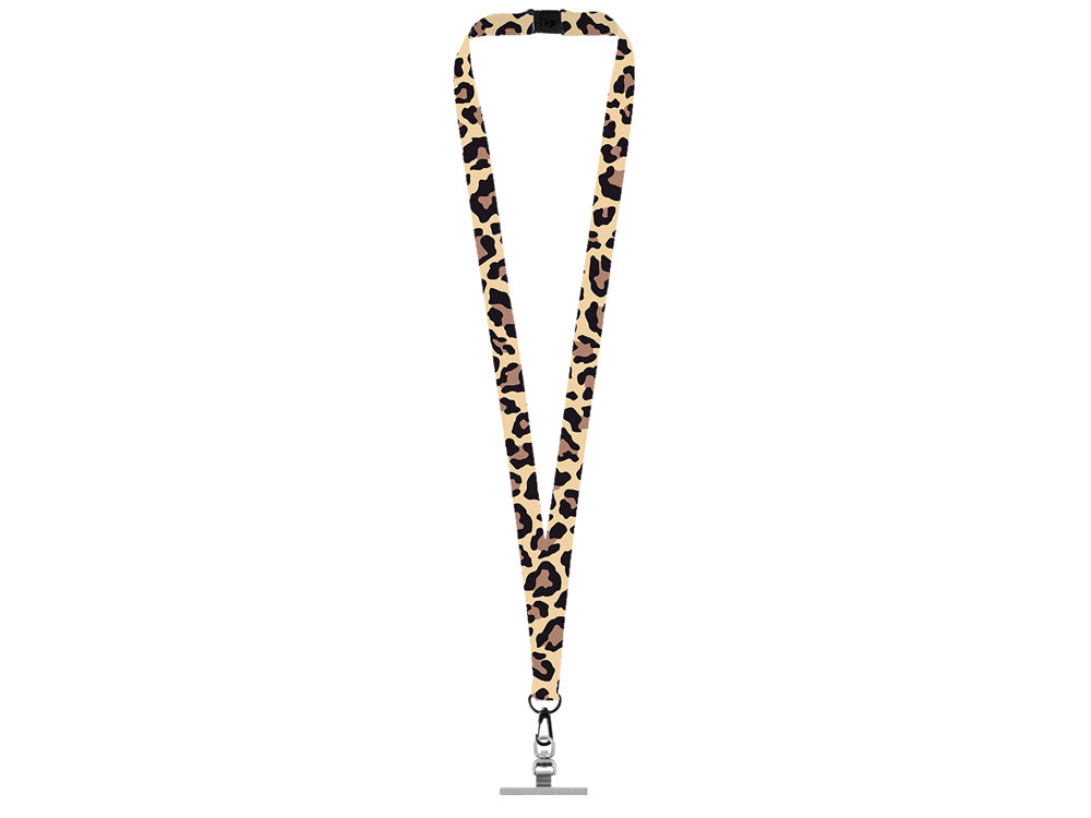 Ланъярд 2 см под сублимацию с трендовым карабином, замком обрыва и металлическим держателем для телефона, черный-1