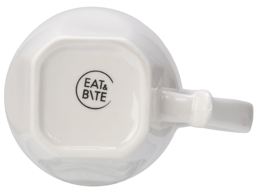 Кофейная пара с бамбуковым блюдцем Mandy, белый-4