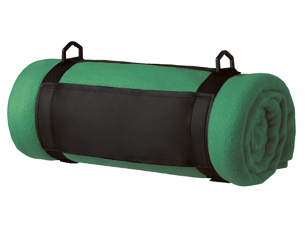 Плед Нежность с плечевым ремнем, зеленый-3