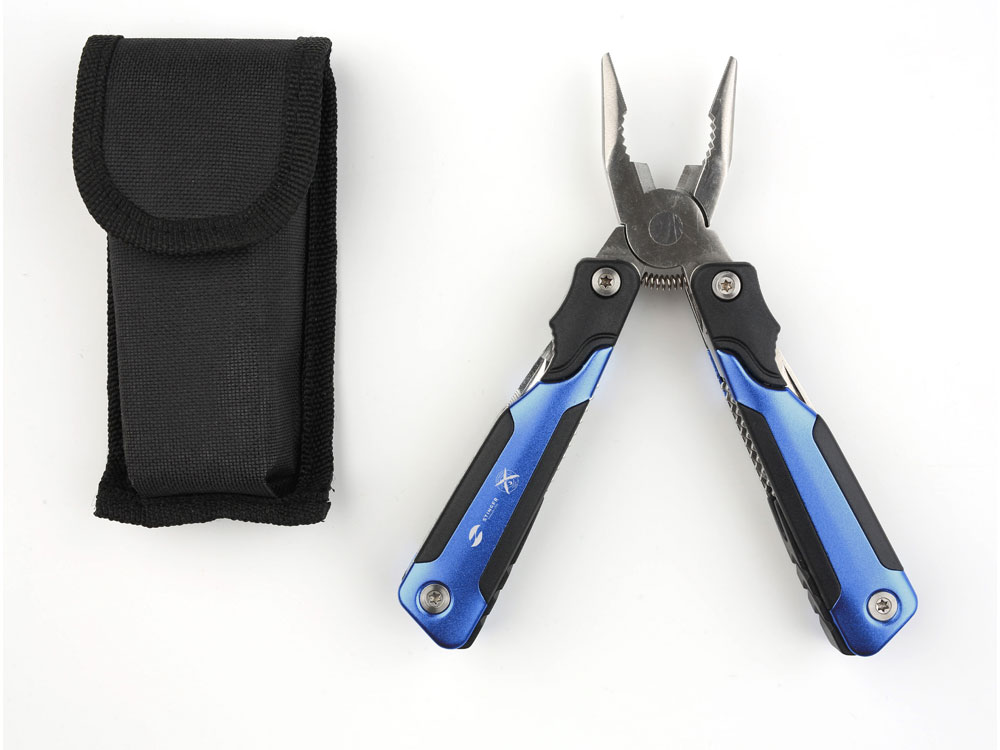 Мультитул Stinger, 104x45 мм, 15 функций, сталь/пластик, сине-чёрный, в комплекте нейлоновый чехол-3