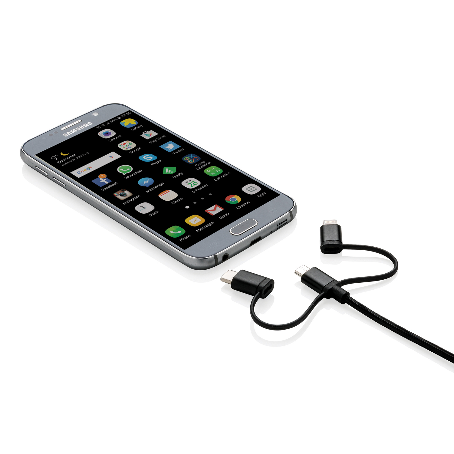 Универсальный кабель 3 в 1 с лицензией MFi-7