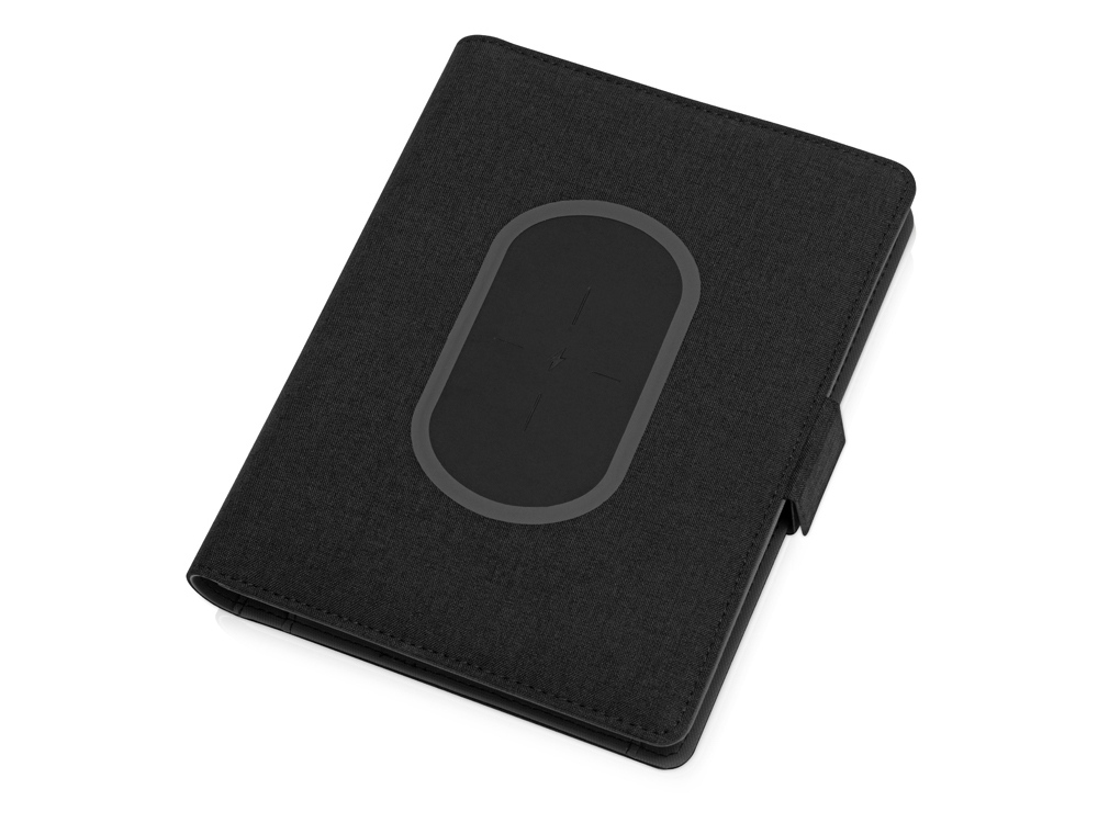 Органайзер с беспроводной зарядкой 5000 mAh Powernote, темно-серый-0