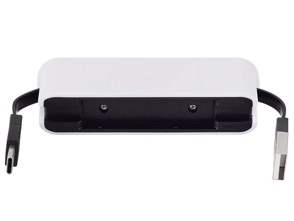 USB-хаб Hubix с коннектором 2-в-1 USB-C и USB-A, 2.0, белый-3