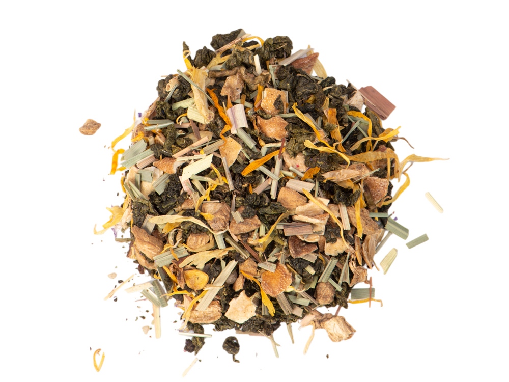 Чай зеленый, серия Essence, с медом, имбирем и лимоном, стеклянная банка-5