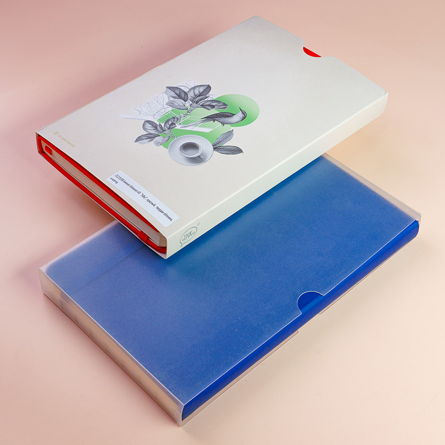 Бизнес-блокнот SILKY, формат А5, в клетку, темно-синий-4