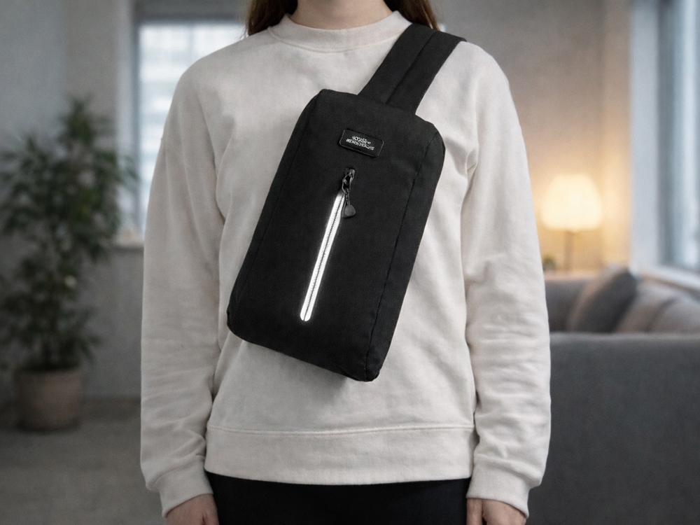 Сумка-слинг Nomad на одно плечо из водостойкого переработанного пластика, черный-7