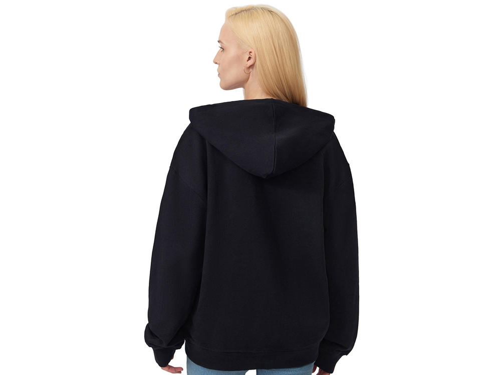 Толстовка оверсайз с капюшоном на молнии Monaco, темно-синий-4