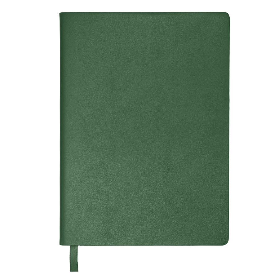 Бизнес-блокнот LADY, формат А5, зеленый, блок в клетку, зеленый-2