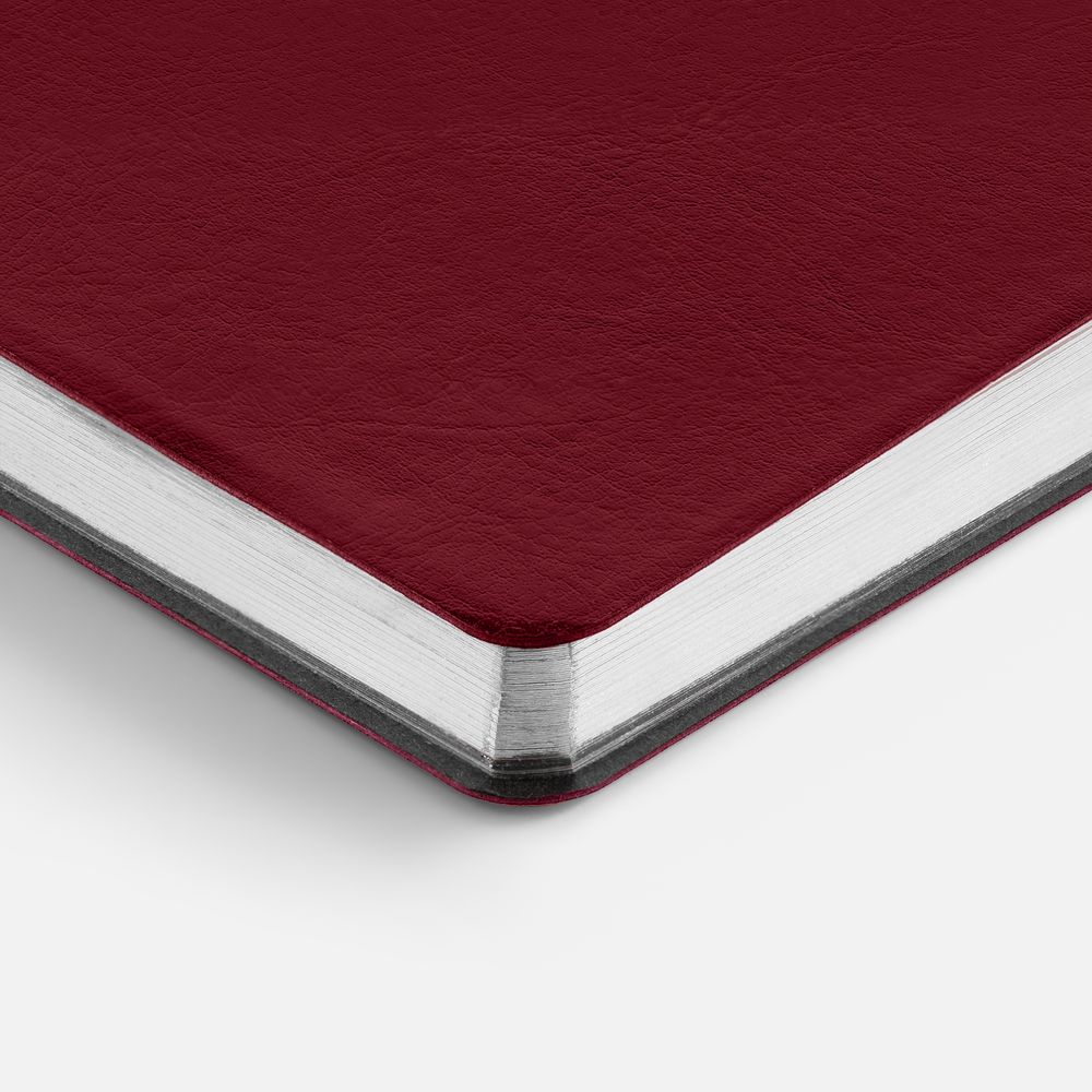Ежедневник Nebraska Flex, недатированный, бордовый с серебристым-3