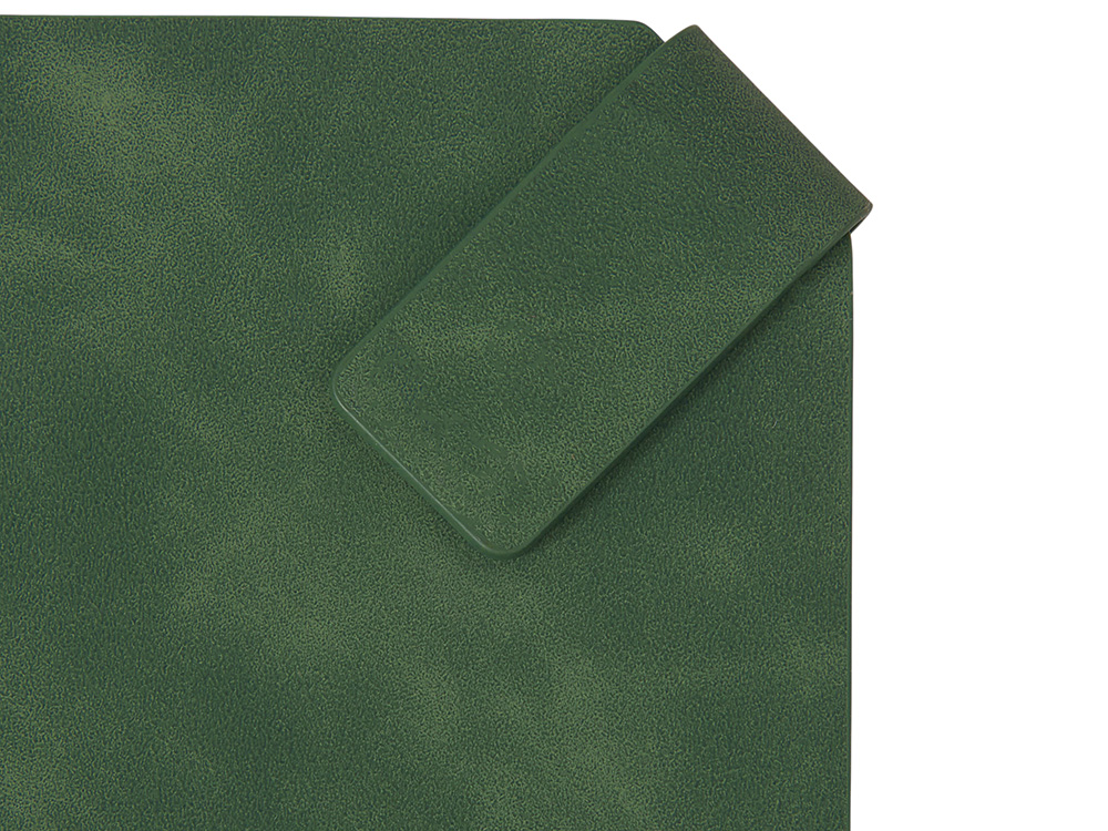 Блокнот А5 в гибкой обложке Chaplin, зеленый-4