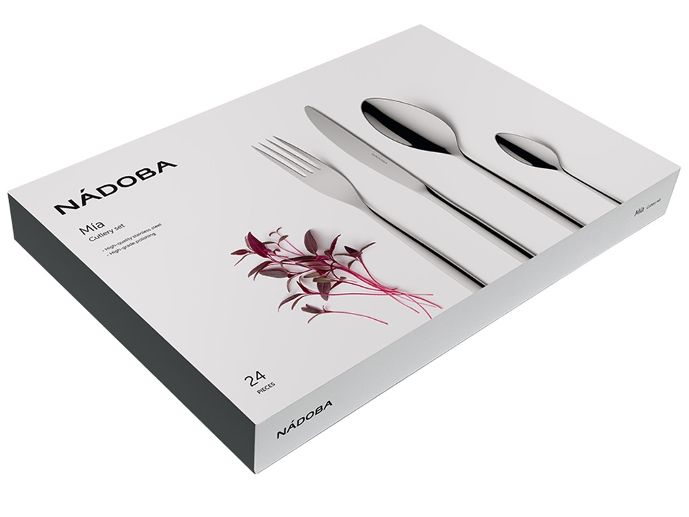 Набор столовых приборов, 24 предмета, NADOBA, серия MIA-6